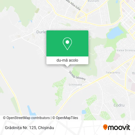 Hartă Grădinița Nr. 125