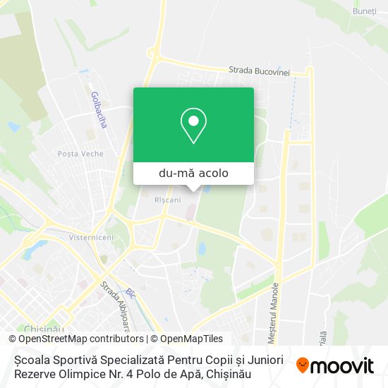 Hartă Școala Sportivă Specializată Pentru Copii și Juniori Rezerve Olimpice Nr. 4 Polo de Apă