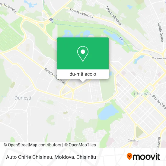 Hartă Auto Chirie Chisinau, Moldova