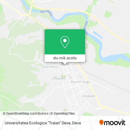 Hartă Universitatea Ecologica "Traian" Deva