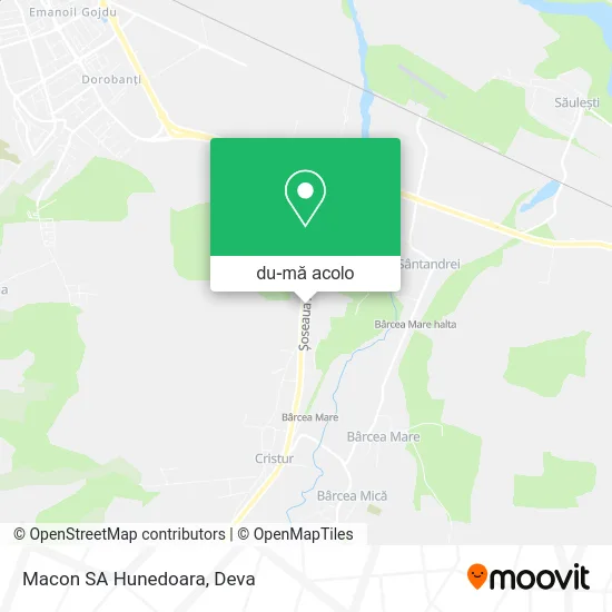 Hartă Macon SA Hunedoara