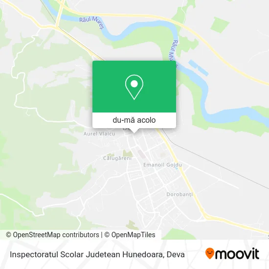 Hartă Inspectoratul Scolar Judetean Hunedoara
