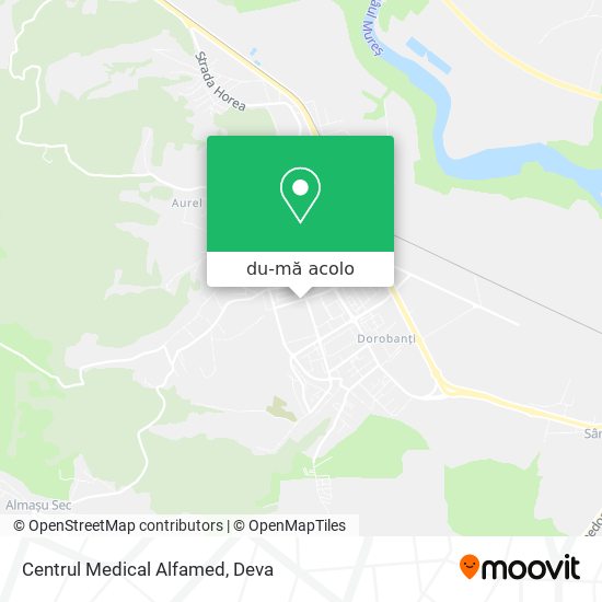 Hartă Centrul Medical Alfamed