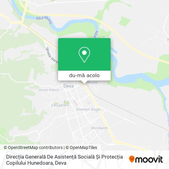 Hartă Direcția Generală De Asistență Socială Și Protecția Copilului Hunedoara