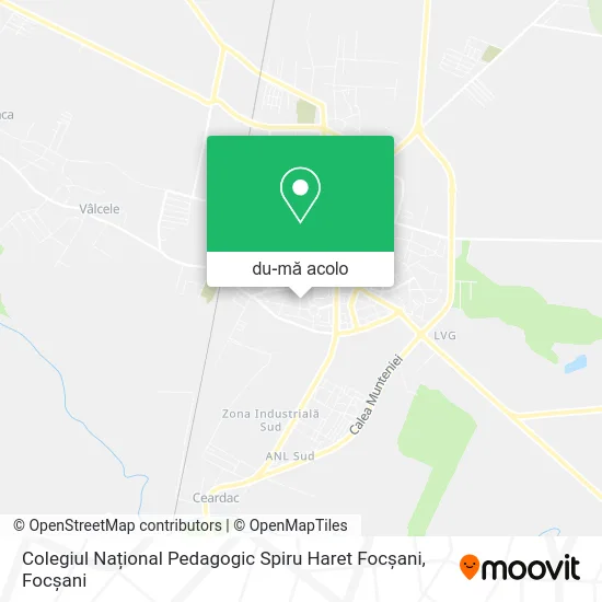 Hartă Colegiul Național Pedagogic Spiru Haret Focșani
