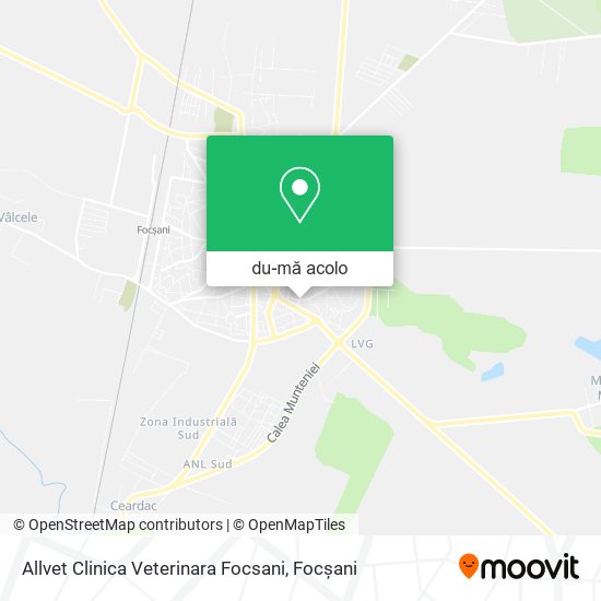 Hartă Allvet Clinica Veterinara Focsani