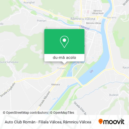 Hartă Auto Club Român - Filiala Vâlcea