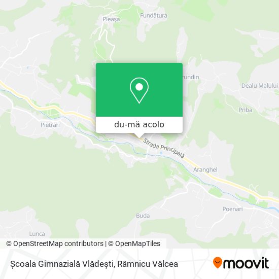 Hartă Școala Gimnazială Vlădești