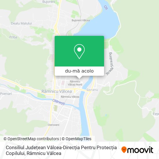 Hartă Consiliul Județean Vâlcea-Direcția Pentru Protecția Copilului