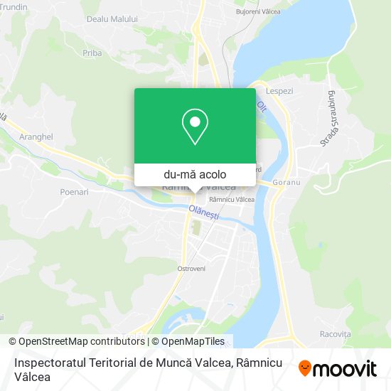 Hartă Inspectoratul Teritorial de Muncă Valcea