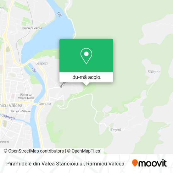 Hartă Piramidele din Valea Stancioiului