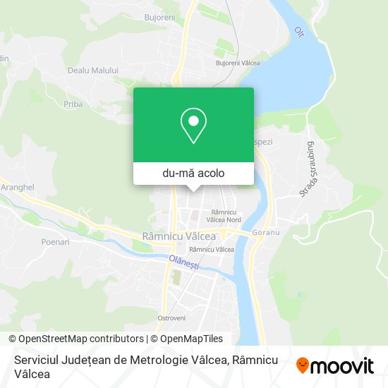 Hartă Serviciul Județean de Metrologie Vâlcea