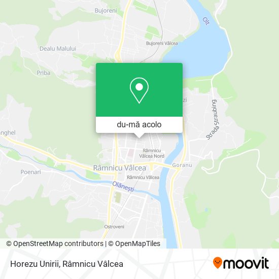 Hartă Horezu Unirii