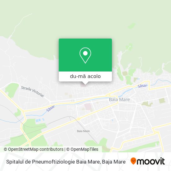 Hartă Spitalul de Pneumoftiziologie Baia Mare