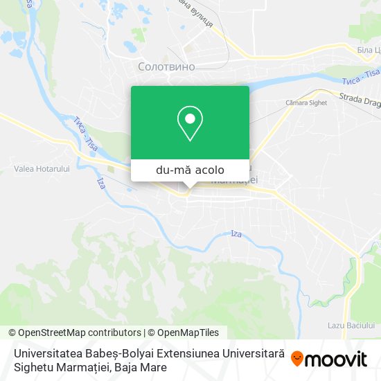Hartă Universitatea Babeș-Bolyai Extensiunea Universitară Sighetu Marmației