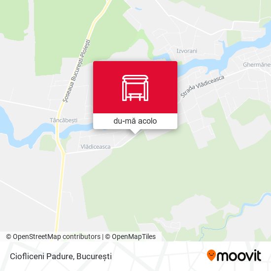 Hartă Ciofliceni Padure