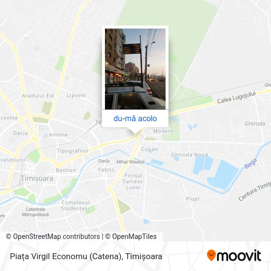 Hartă Piața Virgil Economu (Catena)