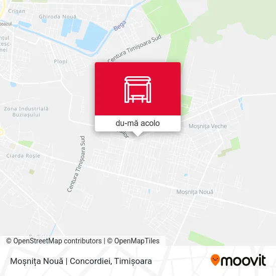 Hartă Moșnița Nouă | Concordiei