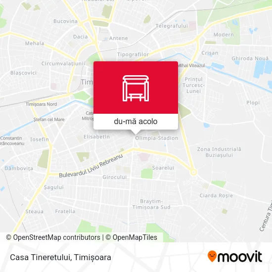 Hartă Casa Tineretului