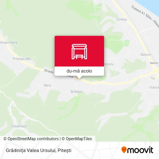 Hartă Grădinița Valea Ursului