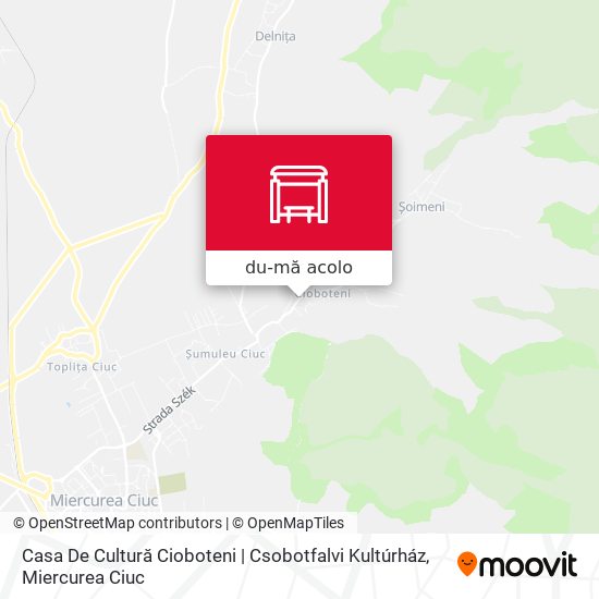 Hartă Casa De Cultură Cioboteni | Csobotfalvi Kultúrház