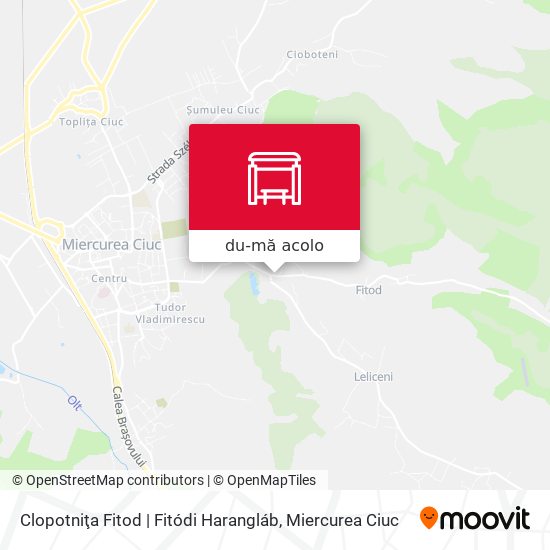 Hartă Clopotniţa Fitod | Fitódi Harangláb