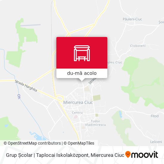 Hartă Grup Şcolar | Taplocai Iskolaközpont