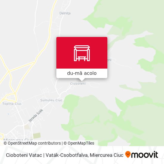 Hartă Cioboteni Vatac | Vaták-Csobotfalva