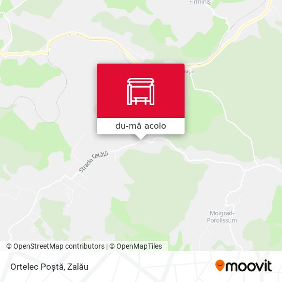 Hartă Ortelec Poștă