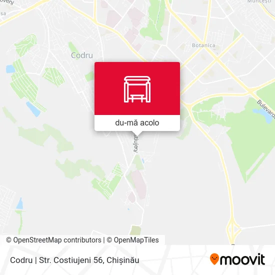 Hartă Codru | Str. Costiujeni 56