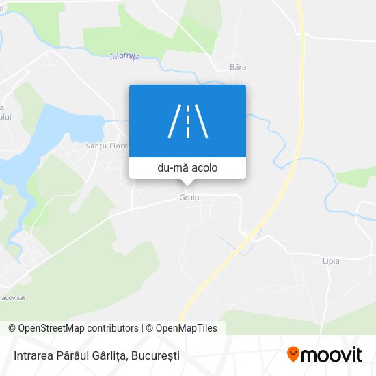 Hartă Intrarea Pârâul Gârlița