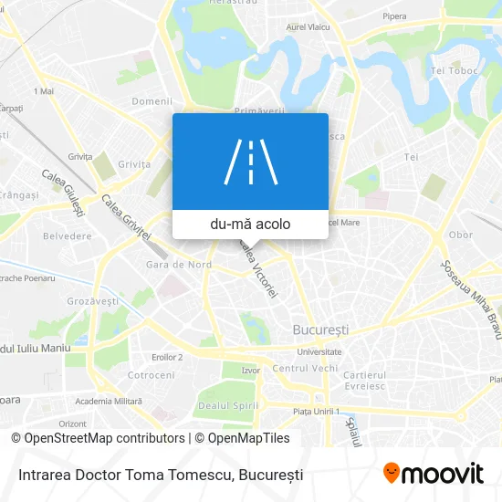 Hartă Intrarea Doctor Toma Tomescu