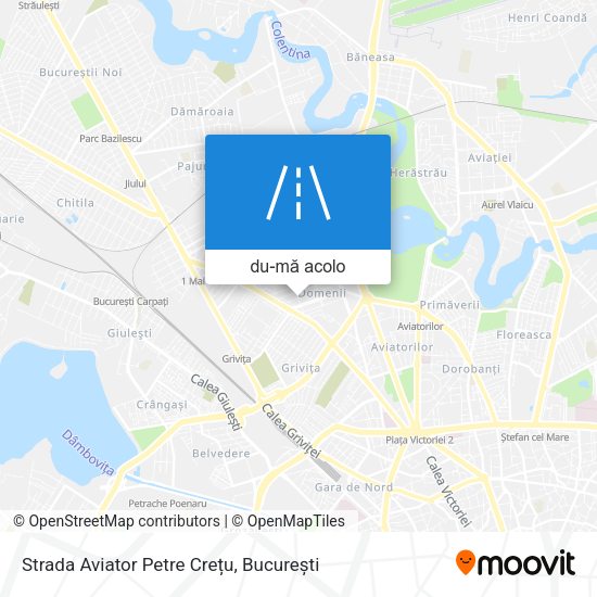 Hartă Strada Aviator Petre Crețu