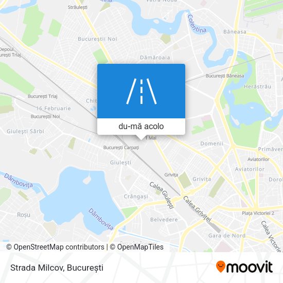 Hartă Strada Milcov