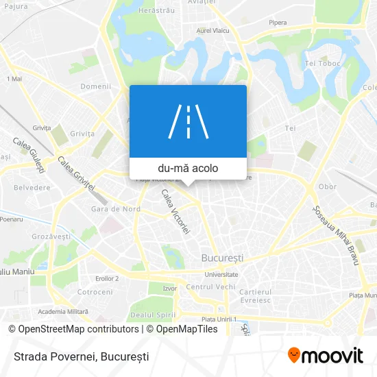 Hartă Strada Povernei