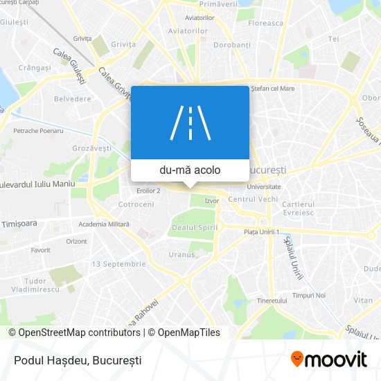 Hartă Podul Hașdeu