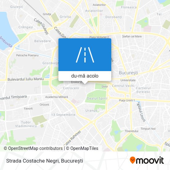 Hartă Strada Costache Negri