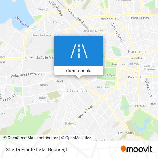 Hartă Strada Frunte Lată