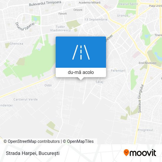 Hartă Strada Harpei