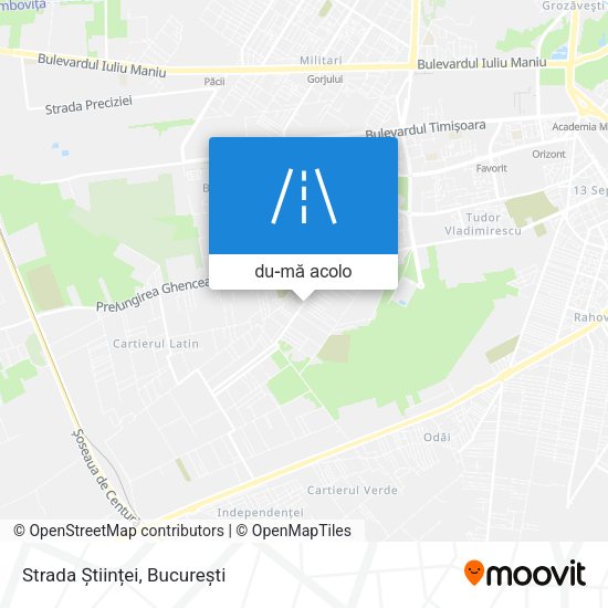 Hartă Strada Științei