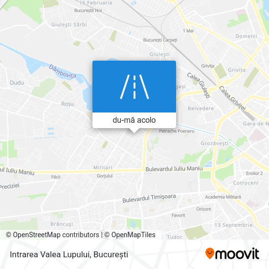 Hartă Intrarea Valea Lupului