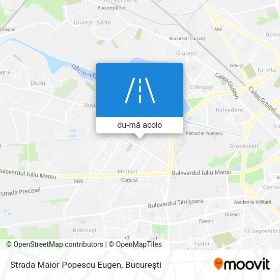 Hartă Strada Maior Popescu Eugen