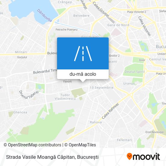 Hartă Strada Vasile Moangă Căpitan