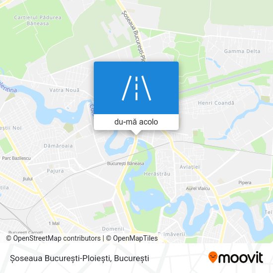 Hartă Șoseaua București-Ploiești