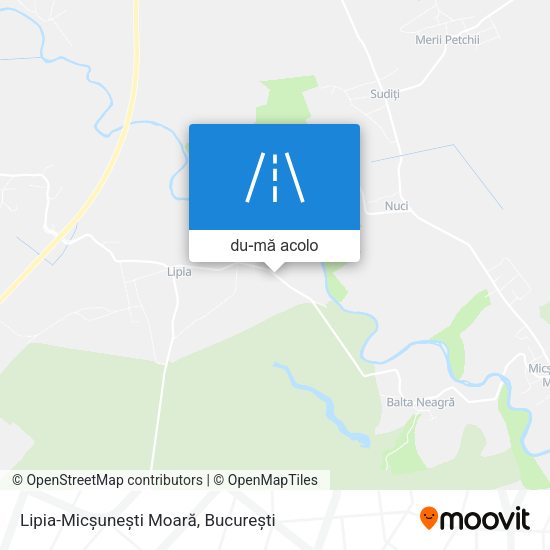 Hartă Lipia-Micșunești Moară