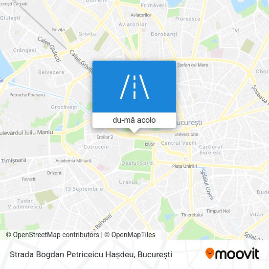 Hartă Strada Bogdan Petriceicu Hașdeu