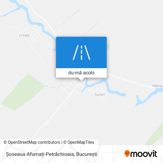 Hartă Șoseaua Afumați-Petrăchioaia