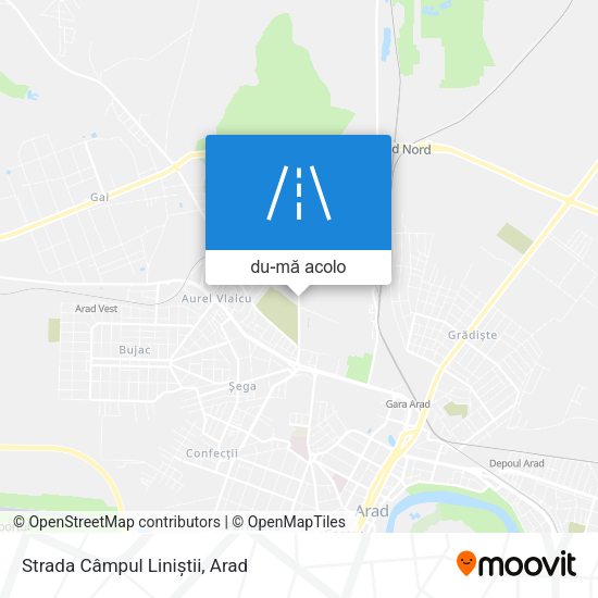 Hartă Strada Câmpul Liniștii