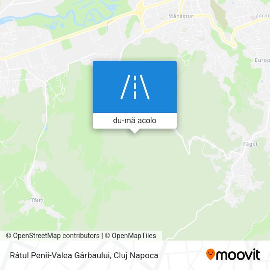 Hartă Râtul Penii-Valea Gârbaului
