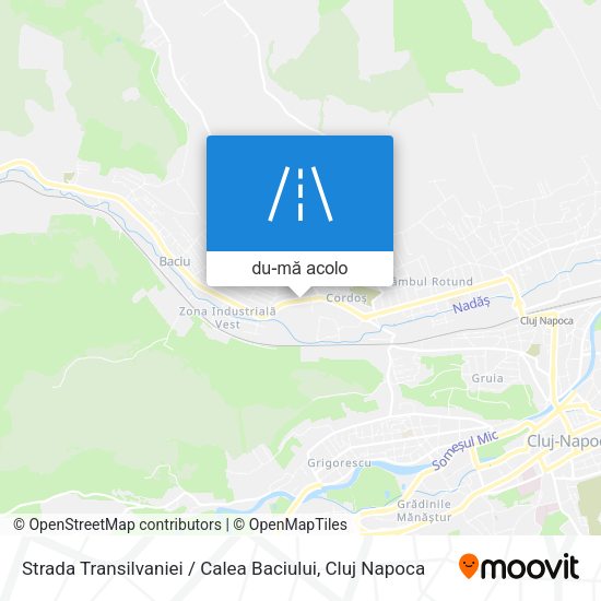 Hartă Strada Transilvaniei / Calea Baciului